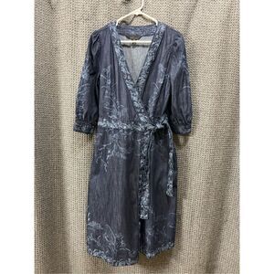 WHBC White House Black Market Denim Wrap Dress
